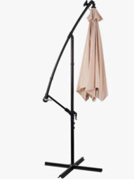 Nustone 3 Metre Round Cantilever Parasol, Patio Umbrella With Uv Protection, Steel Frame And Solar Led Lights - thumbnail 6