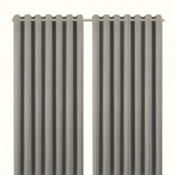GoodHome Valgreta Grey Velvet Lined Eyelet Curtain (W)228Cm (L)228Cm, Pair - thumbnail 1