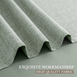 Ameha Sage 100%blackout Curtain Plain Thermal Insulated Window Curtain 66X54' Energy-Efficient 135Gsm Linen Textured Fabric Curtain Pair - thumbnail 9