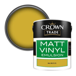 Crown Trade Vinyl Matt Walls & Ceilings Emulsion Paint Ral 090 70 70 (090 70 70) 5L - thumbnail 1