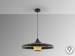 Luminosa Lighting Luminosa Fiji Dome Pendant Ceiling Light Black Xe27 900Lm - Uk Stock - thumbnail 4