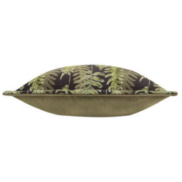 Wylder Kielder Forest Fern Night  Printed Velvet Polyester Filled Cushion - thumbnail 3