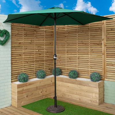 Samuel Alexander 2.7M Green Havana Garden Patio Parasol With Crank Handle - image 1