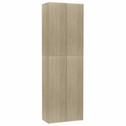 Walplus Office Cabinet Sonoma Oak 60X32X190 Cm Engineered Wood - thumbnail 2