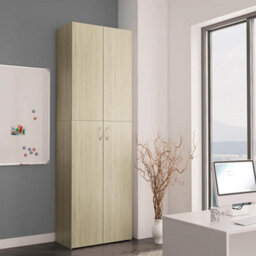 Walplus Office Cabinet Sonoma Oak 60X32X190 Cm Engineered Wood - thumbnail 3