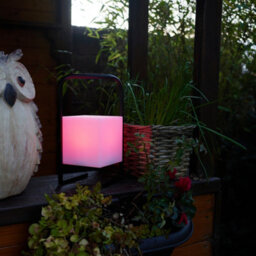 Valuelights Corte Black Metal Table Lamp With Rechargeable Colour Changing Led Shade - thumbnail 4