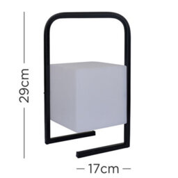 Valuelights Corte Black Metal Table Lamp With Rechargeable Colour Changing Led Shade - thumbnail 8