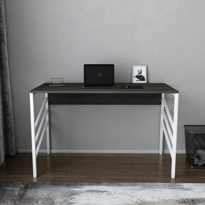 Decorotika Josephine Study Desk Writing Desk White Dark Gray Oak - image 1