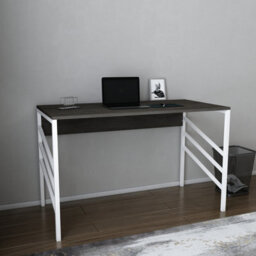 Decorotika Josephine Study Desk Writing Desk White Dark Gray Oak - thumbnail 2