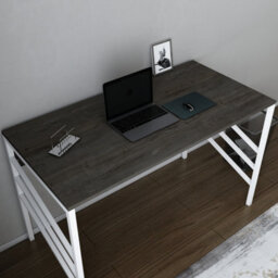 Decorotika Josephine Study Desk Writing Desk White Dark Gray Oak - thumbnail 3