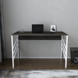 Decorotika Josephine Study Desk Writing Desk White Dark Gray Oak - thumbnail 1