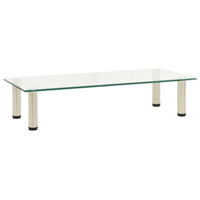 Vidaxl Tv Stand Transparent 80X35X17 Cm Tempered Glass - image 1