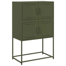 Berkfield Sideboard Olive Green 68.5X38.5X107 Cm Steel - thumbnail 2