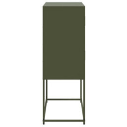 Berkfield Sideboard Olive Green 68.5X38.5X107 Cm Steel - thumbnail 7