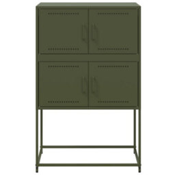 Berkfield Sideboard Olive Green 68.5X38.5X107 Cm Steel - thumbnail 6