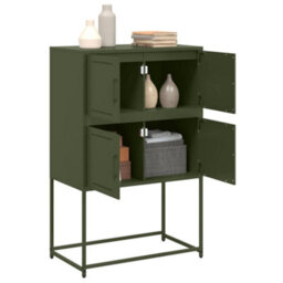 Berkfield Sideboard Olive Green 68.5X38.5X107 Cm Steel - thumbnail 5