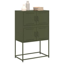 Berkfield Sideboard Olive Green 68.5X38.5X107 Cm Steel - thumbnail 4