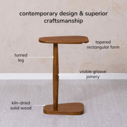 MH London Alina Side Table Solid Wood Bedside Table For Living Room And Bedroom - thumbnail 4