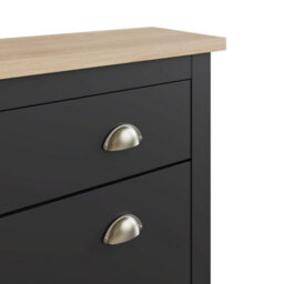 Gfw Lancaster 2 Door 1 Drawer Shoe Cabinet Black - thumbnail 6