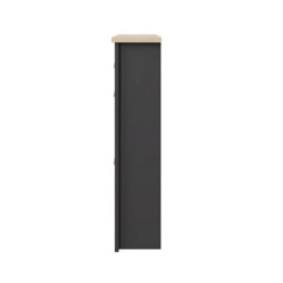 Gfw Lancaster 2 Door 1 Drawer Shoe Cabinet Black - thumbnail 5