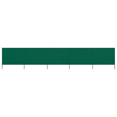 Berkfield 5-Panel Wind Screen Fabric 600X160 Cm Green - image 1