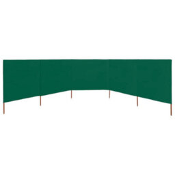 Berkfield 5-Panel Wind Screen Fabric 600X160 Cm Green - thumbnail 3