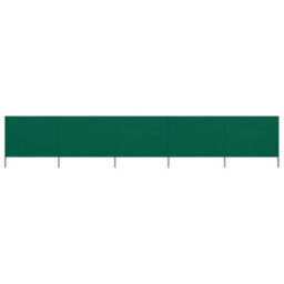 Berkfield 5-Panel Wind Screen Fabric 600X160 Cm Green - thumbnail 1