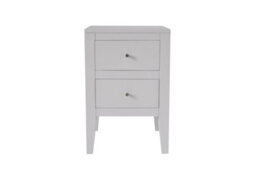 Wyld Haus Rosemary White Wood Grain Two-Drawer Bedside Table - thumbnail 2