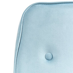 Beliani Desk Chair Pawnee Velvet Light Blue - thumbnail 7