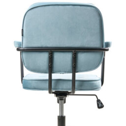 Beliani Desk Chair Pawnee Velvet Light Blue - thumbnail 6