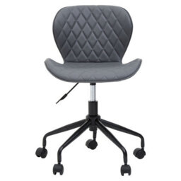 Orsina Ergonomic Grey And Black Home Office Chair, Comfortable Work From Home Chair, Movable Ergonomic Work Chair - thumbnail 3