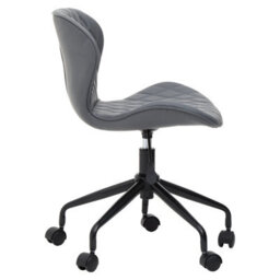 Orsina Ergonomic Grey And Black Home Office Chair, Comfortable Work From Home Chair, Movable Ergonomic Work Chair - thumbnail 4