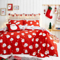 Fusion Happy Santa Easy Care Duvet Cover Set - thumbnail 4