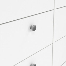 Wyld Haus Gossmere White 8-Drawer Wide Wooden Dresser With Silver Handles - thumbnail 8