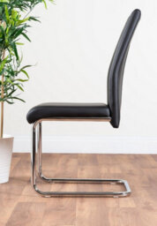 Furniturebox Uk Palma White High Gloss Round Dining Table & 4 Black Lorenzo Chairs - thumbnail 9