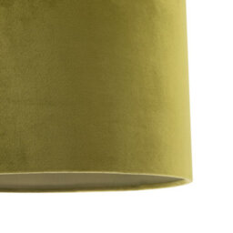 Happy Homewares Soft Velvet Olive Green Fabric Round Lamp Shade For Table Or Pendant - thumbnail 3