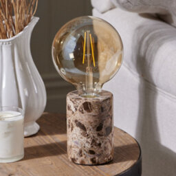 Dibor Edison Marble Hallway Bedside Table Lamp Room Décor Night Lamp Office Table Lamp With Led Bulb - thumbnail 3