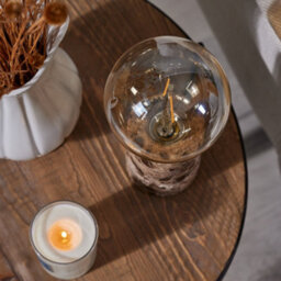 Dibor Edison Marble Hallway Bedside Table Lamp Room Décor Night Lamp Office Table Lamp With Led Bulb - thumbnail 4