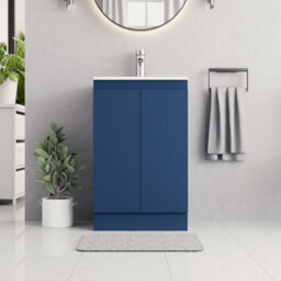 Belofay 500mm Bathroom Vanity Units With Basin With White Ceramic Bathroom Sink Soft Close Hinges & 1 Tap Hole (Denvor Blue) - thumbnail 5