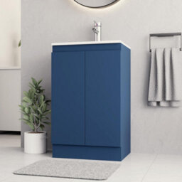 Belofay 500mm Bathroom Vanity Units With Basin With White Ceramic Bathroom Sink Soft Close Hinges & 1 Tap Hole (Denvor Blue) - thumbnail 6