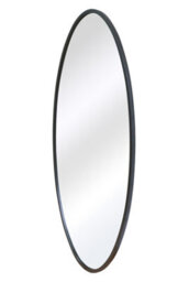 Mirroroutlet The Ovale Black Metal Framed Oval Wall Mirror 200Cm X 112Cm - thumbnail 3
