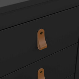 Wyld Haus Wildberry Matt Black Bedside Table 3 Drawers - thumbnail 9