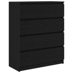 Berkfield Sideboard Black Oak 80X35X99 Cm Engineered Wood - thumbnail 2