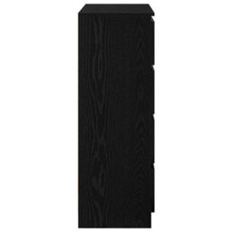 Berkfield Sideboard Black Oak 80X35X99 Cm Engineered Wood - thumbnail 7