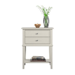 Dorel Franklin Accent Table With 2 Drawers Taupe - thumbnail 1