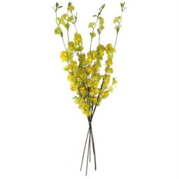 Leaf Pack Of 6 X 100Cm Yellow Blossom Spray Stem - thumbnail 2