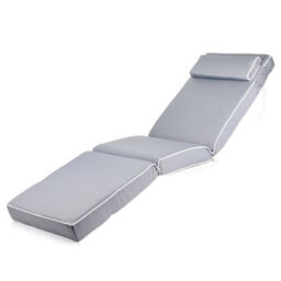 Alfresia Garden Sun Lounger - Charcoal Frame With Grey Luxury Cushion - thumbnail 8