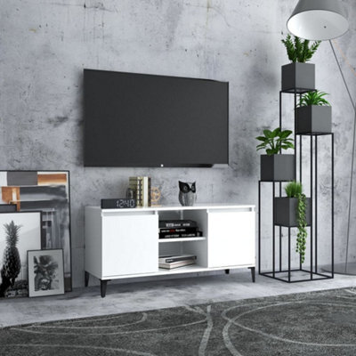 Walplus Tv Cabinet With Metal Legs White 103.5X35X50 Cm - image 1