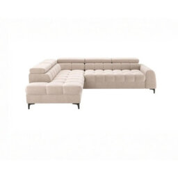 Aurelio Velvet Upholstered Sofa Bed With Metal Legs Modern Living Room Comfortable Seating Furniture Cream Left - thumbnail 3