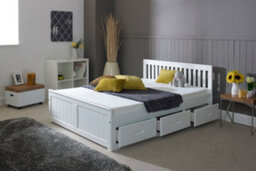 Amani Mission Solid Wooden Storage Bed Frame -Waxed 4Ft6 Double - thumbnail 8